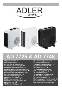 Vadovas Adler AD 7748 Šildytuvas