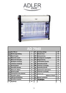 Brugsanvisning Adler AD 7940 Skadedyr repeller