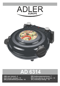 Manuál Adler AD 6314 Trouba na pizzu