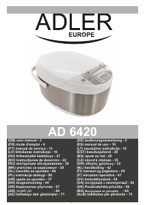 Manual Adler AD 6420 Pressure Cooker