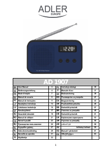 Bedienungsanleitung Adler AD 1907 Radio