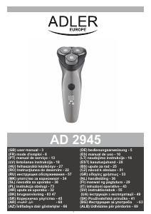 Vadovas Adler AD 2945 Skutimosi mašinėlė