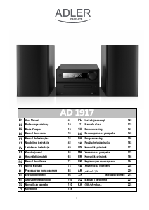 Kullanım kılavuzu Adler AD 1917 Stereo müzik seti