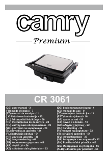Návod Camry CR 3061 Kontaktný gril