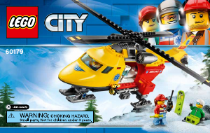 Manual Lego set 60179 City Helicóptero-ambulância