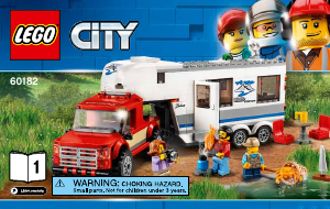 Bruksanvisning Lego set 60182 City Pickup och husvagn