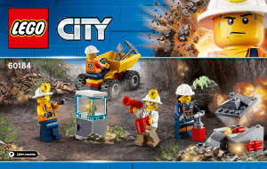 Manuale Lego set 60184 City Team della miniera