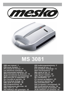 Priročnik Mesko MS 3081 Kontaktni žar