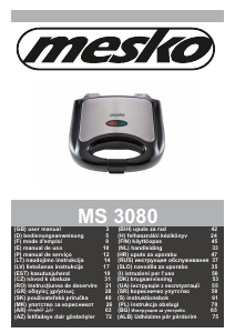 Прирачник Mesko MS 3080 Грил-тостер