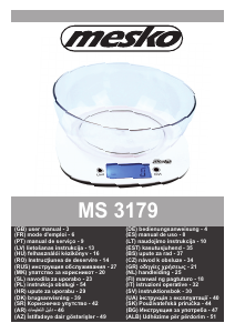 Manual Mesko MS 3179 Cântar de bucătărie