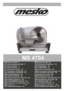 Rokasgrāmata Mesko MS 4704 Griešanas ierīce