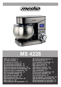 Instrukcja Mesko MS 4228 Mikser