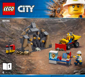 Käyttöohje Lego set 60186 City Kaivoksen tehopora