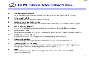 Handleiding Oldsmobile Silhouette (1999)