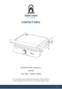 Bruksanvisning Safecourt CG200 Smörgåsgrill
