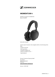 Handleiding Sennheiser Momentum 4 Koptelefoon