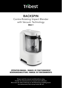 Manual Tribest BSA-1WH-B Blender