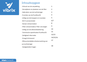Bedienungsanleitung Vibrix PureFlow35 Luftreiniger