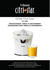Manual Tribest CS-1000-A Citrus Juicer