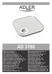 Bedienungsanleitung Adler AD 3180 Küchenwaage