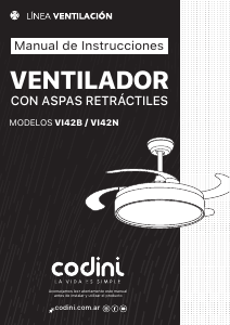 Manual de uso Codini VI42N Ventilador de techo