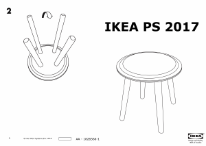 Hướng dẫn sử dụng IKEA PS 2017 Ghế đẩu