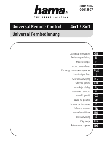 Manual de uso Hama 00012307 8in1 Control remoto