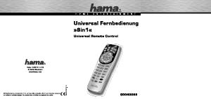 Manual Hama 00040088 8in1 Remote Control