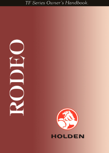 Bruksanvisning Holden TF Rodeo (1997)