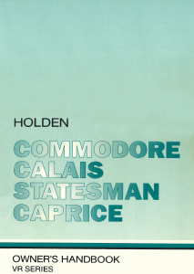 Manual Holden VR Calais (1993)