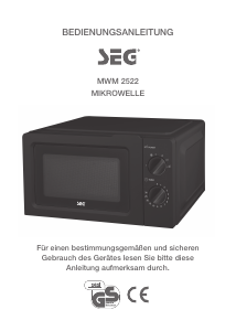 Bedienungsanleitung SEG MWM 2522 Mikrowelle
