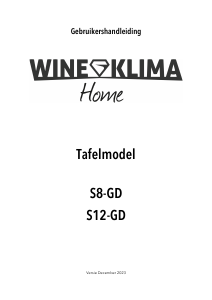 Handleiding Wine Klima S12-GD Wijnklimaatkast