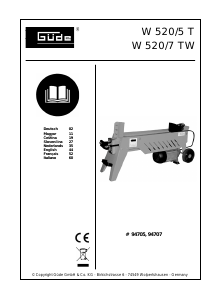 Handleiding Güde W520/5T Houtkliever