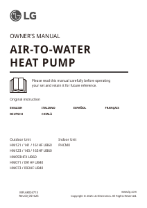 Handleiding LG PHCM0 Warmtepomp