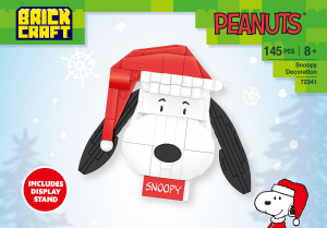 Manual Brickcraft set 72341 Peanuts Snoopy decoration