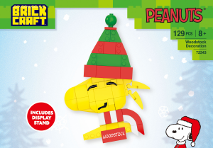 Manual Brickcraft set 72343 Peanuts Woodstock decoration