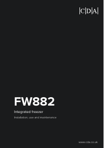 Handleiding CDA FW882 Vriezer