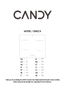 Használati útmutató Candy CI642CA Főzőlap