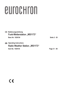 Manual Eurochron WS1173 Weather Station