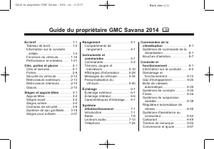 Mode d’emploi GMC Savana (2014)