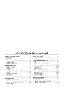 Handleiding GMC Jimmy (2004)