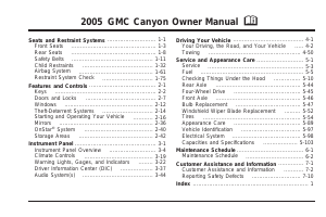 Handleiding GMC Canyon (2005)