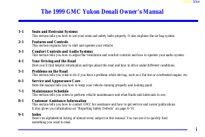 Handleiding GMC Yukon (1999)