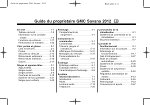Mode d’emploi GMC Savana (2012)