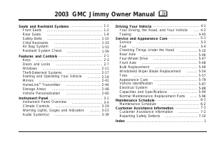 Handleiding GMC Jimmy (2003)