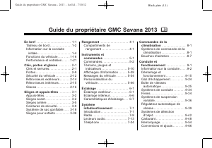 Mode d’emploi GMC Savana (2013)