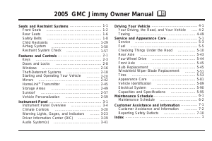 Handleiding GMC Jimmy (2005)