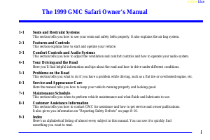 Handleiding GMC Safari (1999)