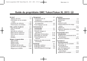 Mode d’emploi GMC Yukon XL (2013)