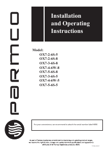 Bruksanvisning Parmco OX7-5-6S-8 Ugn
